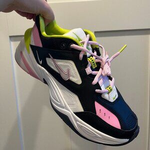W Nike M2K Tekno 8.5 Blk/Metallic Silver/Pink/Lime Green